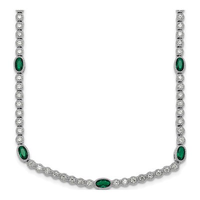 Sterling Silver CZ Necklace