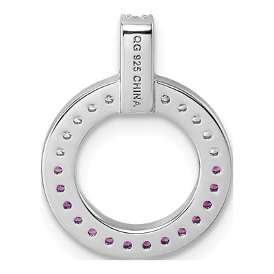 Sterling Silver CZ Open Circle Pendant – view 4
