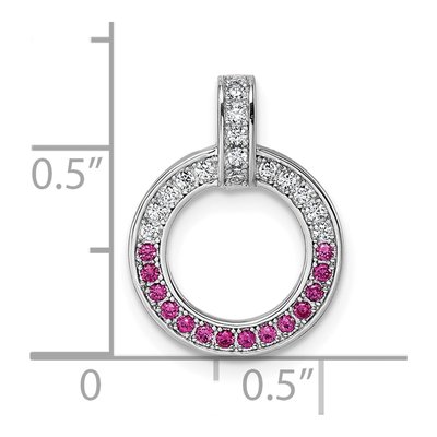 Sterling Silver CZ Open Circle Pendant – view 5