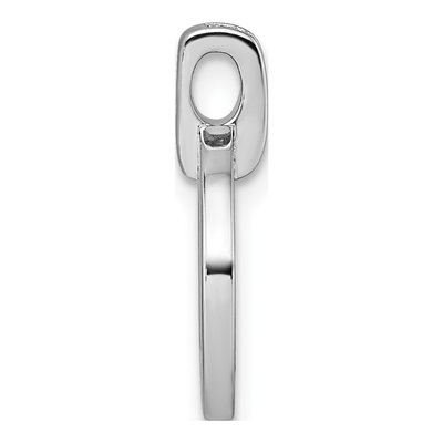Sterling Silver CZ Open Circle Pendant – view 3