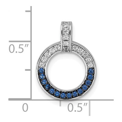 Sterling Silver CZ Open Circle Pendant – view 5