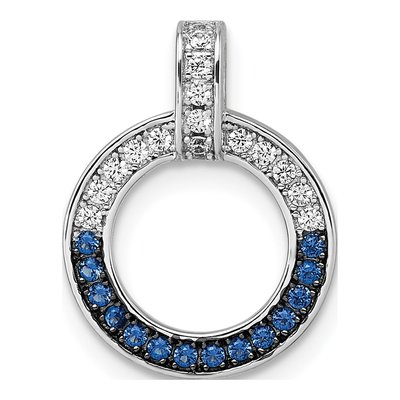 Sterling Silver CZ Open Circle Pendant