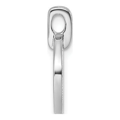Sterling Silver CZ Open Circle Pendant – view 3