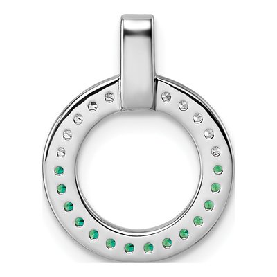 Sterling Silver CZ Open Circle Pendant – view 4