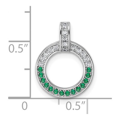 Sterling Silver CZ Open Circle Pendant – view 5