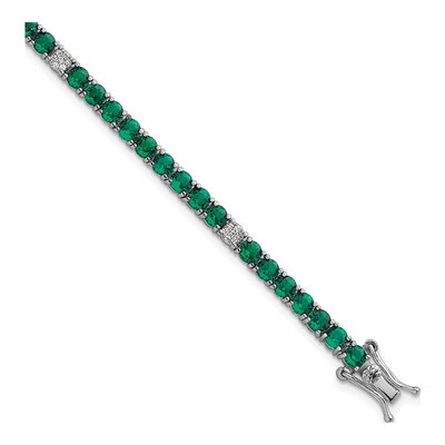 Sterling Silver CZ Bracelet