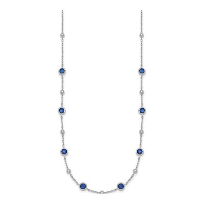 Sterling Silver CZ Bezel Necklace – view 3