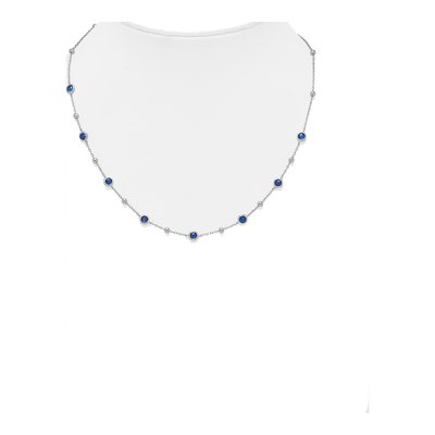 Sterling Silver CZ Bezel Necklace – view 4