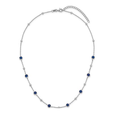 Sterling Silver CZ Bezel Necklace – view 5