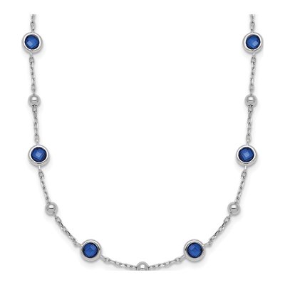Sterling Silver CZ Bezel Necklace