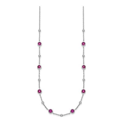 Sterling Silver CZ Bezel Necklace – view 3