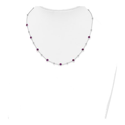 Sterling Silver CZ Bezel Necklace – view 4