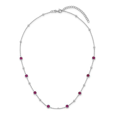 Sterling Silver CZ Bezel Necklace – view 5