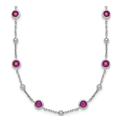 Sterling Silver CZ Bezel Necklace