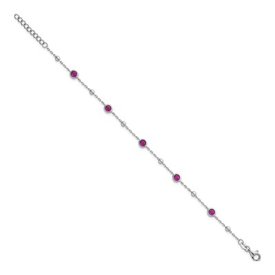 Sterling Silver CZ Bezel Bracelet – view 3