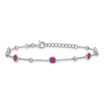 Sterling Silver CZ Bezel Bracelet – view 4