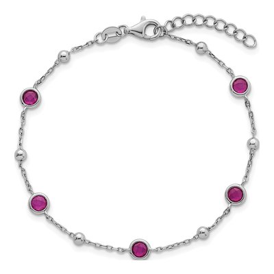 Sterling Silver CZ Bezel Bracelet – view 5