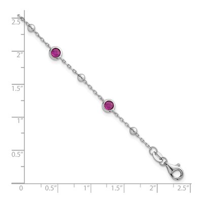 Sterling Silver CZ Bezel Bracelet – view 6