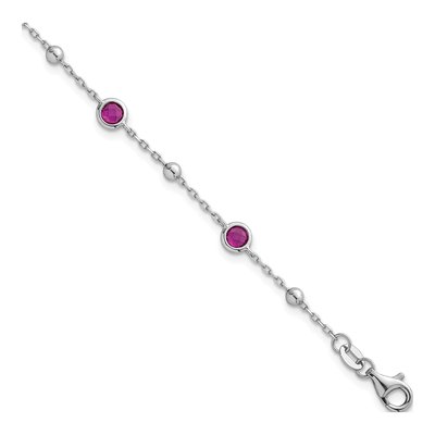 Sterling Silver CZ Bezel Bracelet