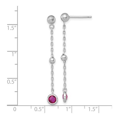 Sterling Silver CZ Bezel Dangle Earrings – view 4