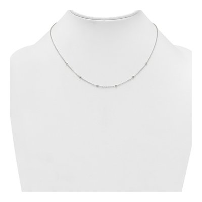 Sterling Silver CZ Station Necklace – view 4