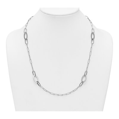 Sterling Silver 6.5mm Oval Paperclip Chain – view 4