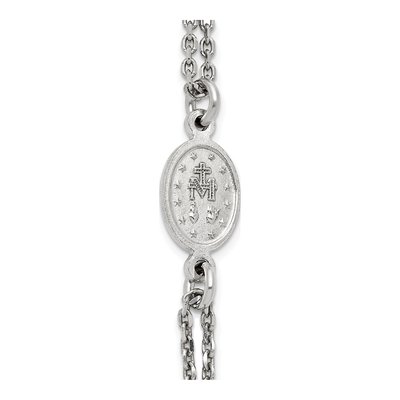 Sterling Silver Crystal Rosary Pendant Necklace – view 6