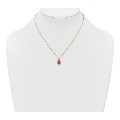 Gold-Plated Sterling Silver CZ Miraculous Medal Pendant Necklace – view 4