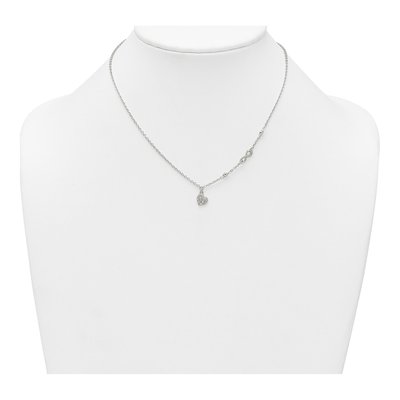 Sterling Silver CZ Infinity Heart Pendant Necklace – view 4