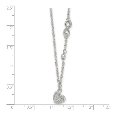 Sterling Silver CZ Infinity Heart Pendant Necklace – view 6