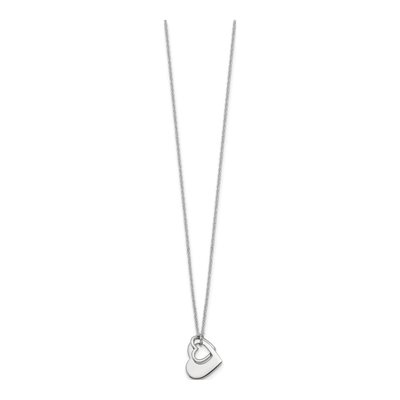 Sterling Silver Heart Cutout Pendant Necklace – view 3