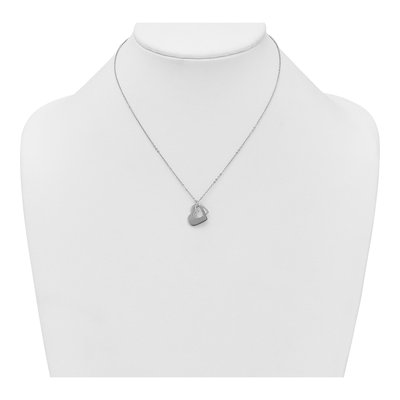 Sterling Silver Heart Cutout Pendant Necklace – view 4