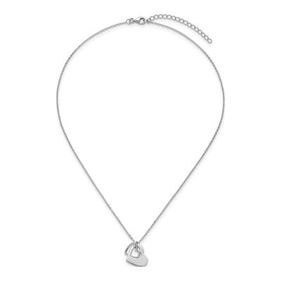 Sterling Silver Heart Cutout Pendant Necklace – view 5