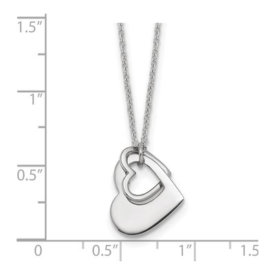 Sterling Silver Heart Cutout Pendant Necklace – view 6