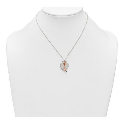 Sterling Silver CZ Heart Star Pendant Necklace – view 4