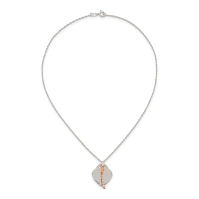 Sterling Silver CZ Heart Star Pendant Necklace – view 5