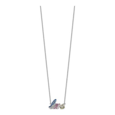 Sterling Silver CZ LOVE Pendant Necklace – view 3