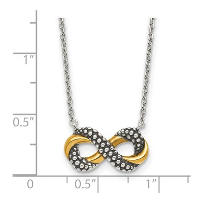 Sterling Silver Beaded Infinity Pendant Necklace – view 6