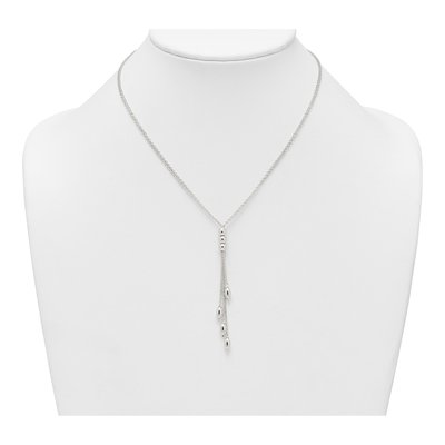 Sterling Silver 1.3mm Beaded Multi-Strand Lariat Cable Chain – view 4