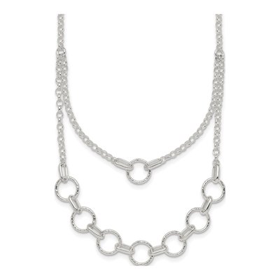 Sterling Silver 2.4mm Multi-Strand Circles Cable Chain