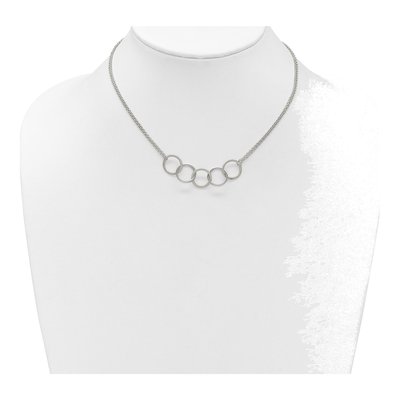 Sterling Silver Interlinking Circles Pendant Necklace – view 4
