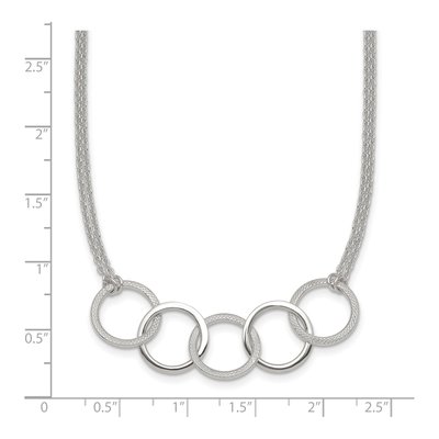 Sterling Silver Interlinking Circles Pendant Necklace – view 6