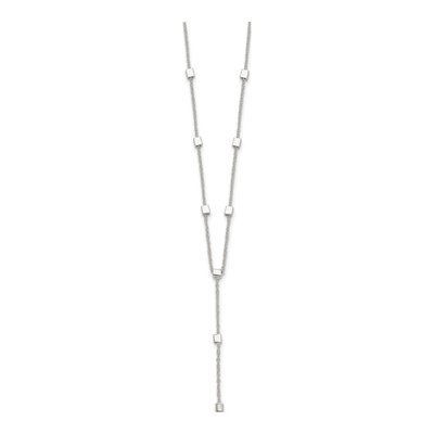 Sterling Silver 1.2mm Cube Lariat Cable Chain – view 3