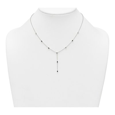 Sterling Silver 1.2mm Cube Lariat Cable Chain – view 4