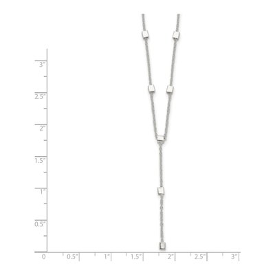 Sterling Silver 1.2mm Cube Lariat Cable Chain – view 6
