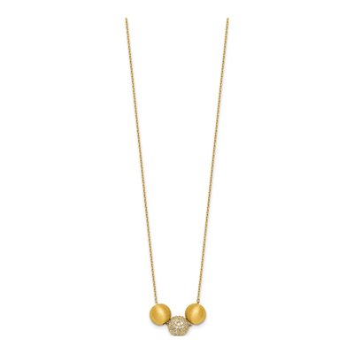 Gold-Plated Sterling Silver CZ Pendant Necklace – view 3