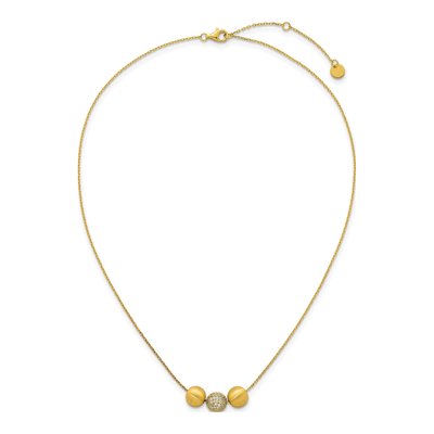 Gold-Plated Sterling Silver CZ Pendant Necklace – view 5