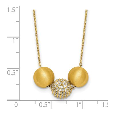 Gold-Plated Sterling Silver CZ Pendant Necklace – view 6