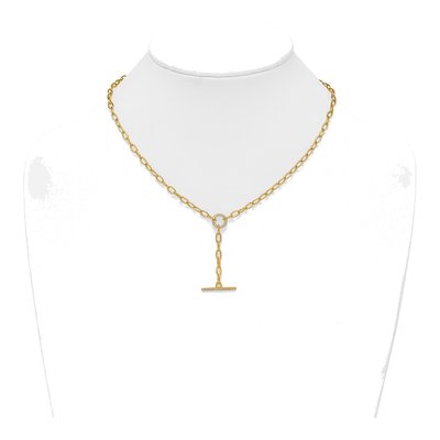 Gold-Plated Sterling Silver 3.6mm Lariat Paperclip Chain – view 4