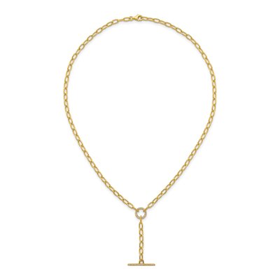 Gold-Plated Sterling Silver 3.6mm Lariat Paperclip Chain – view 5